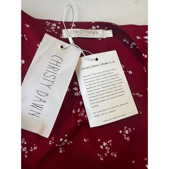 Christy Dawn Bluebell Wrap Dress – Crimson Bloom New With Tags (Size S) - Picture 6 of 8